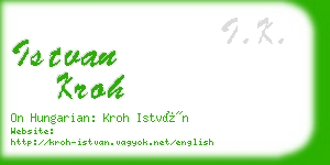 istvan kroh business card